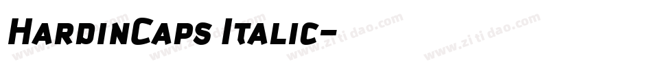 HardinCaps Italic字体转换